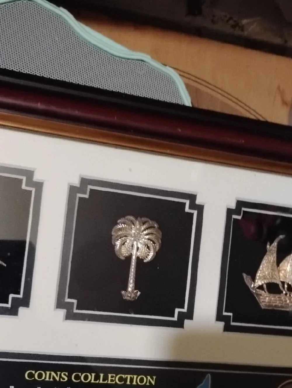 United Arab Emirates Coins Collection Framed Display - Black and Gold